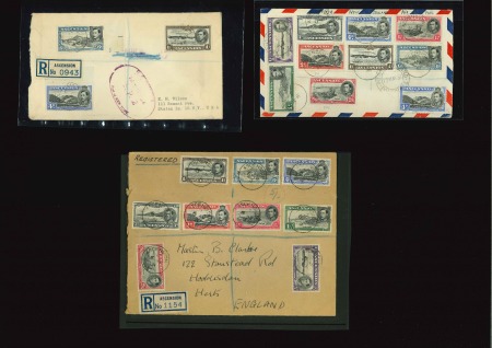 1938-53 Group of three covers, two with 1/2d to 2s6d frankings