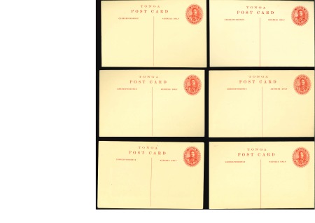 Stamp of Tonga 1911 1d Picture Postal Stationery card set of ten, unused