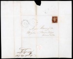 1841 1d Red pl.11 HF, fine to large margins, on 1841 (Aug 24) wrapper from Scilly Isles (Cornwall)