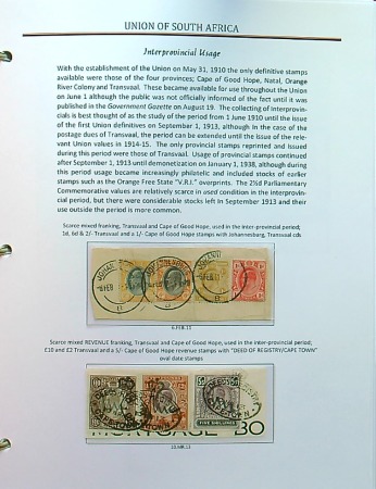 Stamp of South Africa » Collections, Lots etc. 1910-13 Interprovincial Usages collection with Transvaal used in the other provinces