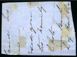 Stamp of South Africa » Cape of Good Hope 1855-63 4d Deep Blue BISECT in strip of three with two normals on piece