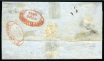 Stamp of South Africa » Cape of Good Hope 1855-63 1s Bright Yellow-Green, fine to good margins, and 4d deep blue, just cut into, tied to 1859 (Mar 28) wrapper from Port Elizabeth