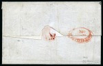 Stamp of South Africa » Cape of Good Hope 1861 Woodblock 4d pale grey-blue, touched at foot otherwise good to large margins, tied to 1861 (Apr) wrapper