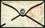 Stamp of South Africa » Cape of Good Hope 1855-63 4d Blue, fine to good margins, on 1863 (Oct 10) small mourning envelope from Graham's Town to Simon's Town