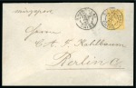 1885 (Dec 30) Cover to Berlin franked by Type Sage 25c tied by "SHANG-HAÏ/CHINE" Daguin duplex