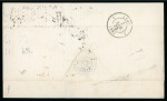 1875 Cover from Shanghai via Brindisi to Lyon, franked by 1870-75 10c brown on rose, 40c and 80c