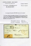 1866 (Feb 1) Envelope to Bordeaux, 1862 40c vertical pair
