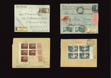 1922-39, Group of 9 covers with Soviet frankings