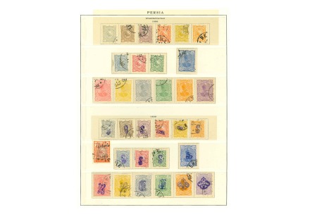 Stamp of Persia » Collections, Lots etc. 1881-1915, Balance collection on stock pages and album leaves, mint and used