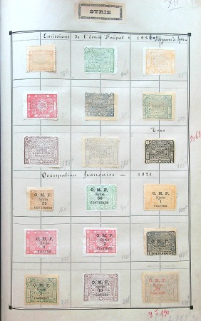 1920-1954, Collection de timbres d'Alaouites, Syrie,