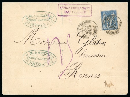 1881, Lettre de Saint Brieux pour Rennes (Ille-et-Vilaine)