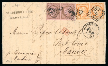 ÎLE MAURICE, 1874, Lettre pour Port Louis affranchissement