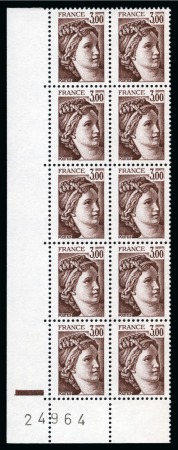 1977-78, Sabine en série complète des 15 valeurs