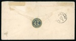 1871 litho 3kr green postal stationery envelope combined with engraved 2kr