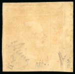 1859 1/2gr orange, plate I on porous paper, left marginal single used