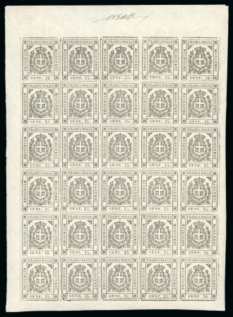 Stamp of Italian States » Modena 1859 15c grey , complete pane of 30 