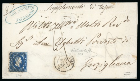 Stamp of Italian States » Sardinia 1851 20c blue, a magnificent example in deep rich shade