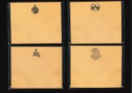 Group of 9 unused Imperial envelopes with black monograms