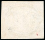 1843, 90r black, early impression, thin paper, unused without gum