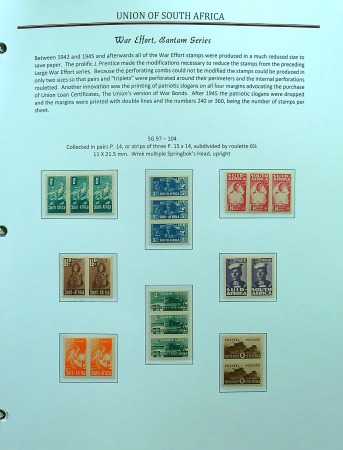 Stamp of South Africa » Union & Republic of South Africa 1942-44 War Effort specialised collection on 71 pages