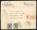 Stamp of China » Chinese Empire (1878-1949) » Chinese Republic 1927 (June 18) Registered cover from Harbin to Kobe with "China International /Famine Relief Fund" 1c stamp