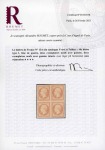 Stamp of France » Empire 1853-1862 1860, Empire non dentelé 10 centimes bistre en bloc