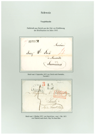 Switzerland: 1820-1989, Sammlung in 4 Bänden von der Vorphilatelie