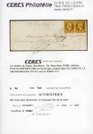 1852, Lettre pour Paris affranchissement Présidence