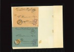 1898 3m on 2pi specialised group with two covers, pane, block and "à cheval" block