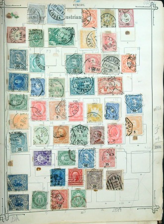 Stamp of Large Lots and Collections 1870s-1910s, Stanley Gibbons Imperial Album, 1892 edition, with about 4'500 worldwide stamps