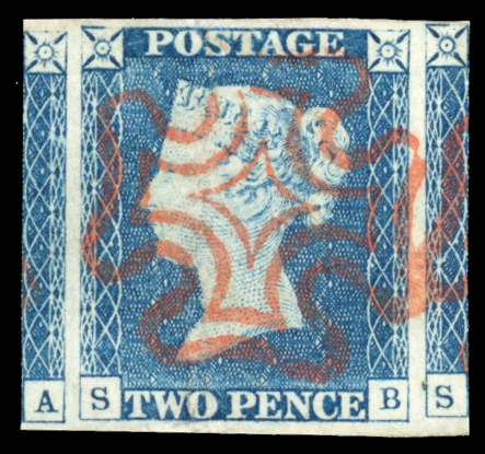 Stamp of Great Britain » 1840 2d Blue (ordered by plate number) NO LOT