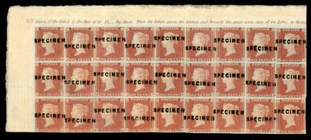Stamp of Great Britain » 1841 1d Red 1841 1 d. red-brown on blued paper, pl. 90, lettered