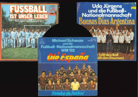 1974-82 World Cups: Three World Cup 7" singles by the German Football team for the 1974, 1978 and 1982 World Cups