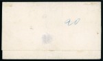 Stamp of Greece » Large Hermes Heads » 1861-62 First Athens print 20 Lepta IMPORTANT USAGE OF THIS VERY RARE STAMP: First Athens print 20L deep blue
