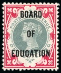 Board of Education: 1902 1s Green & Carmine mint hr