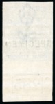 1867 2s Dull Blue pl.1 imperforate with "SPECIMEN" type 6 overprint, mint nh lower marginal
