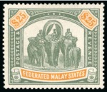 1904-22 $25 green and orange, wmk MCA, mint