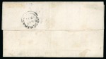Stamp of British Guiana » 1850 Cotton-Reels (SG 1-8) 1850-51 4 cents black on pale yellow pelure paper, Townsend type B, used on cover