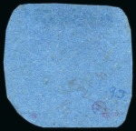 1850-51 12 cents black on blue, Townsend forgery no. 9