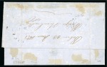 Stamp of British Guiana » 1850 Cotton-Reels (SG 1-8) 1850-51 12 cents black on pale blue, Townsend Type D, "EDW", on cover