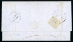 1850-51 12 cents black on pale blue, Townsend Type D, "EDW", used on cover