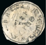 Stamp of British Guiana » 1850 Cotton-Reels (SG 1-8) 1850-51, 4 cents black on pale yellow, pelure paper, Townsend Type B