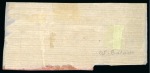 Stamp of British Guiana » 1852 Waterlow (SG 9-10) 1852 Waterlow 1 cent black on magenta, brilliant horizontal pair on piece