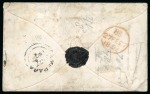 Stamp of British Guiana » 1852 Waterlow (SG 9-10) 1852 Waterlow 4 cent black on deep blue, used on JA 27 1852 cover to London