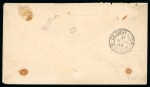 1882 Typeset Ship Issue, 1 cent on magenta, pair on cover