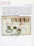 Stamp of United States » Incoming Mail Italy. 1868 (March 23). Entire letter form Palermo to Philadelphia with 1863-65 60c strip of four