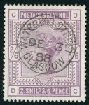 1883-84 2/6 Deep lilac and 5/- rose on white paper