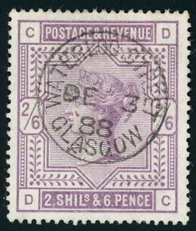 Stamp of Great Britain » 1855-1900 Surface Printed » 1883-84 & 1888 High Values 1883-84 2/6 Deep lilac and 5/- rose on white paper