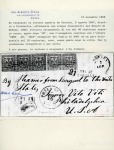 Stamp of United States » Incoming Mail Modena. 1857 Entire letter from Carrara to New York, 1852 10c pair & 40c strip of three