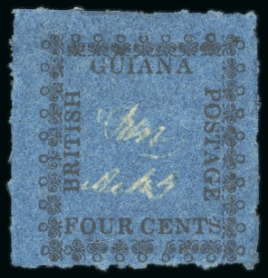 1862 Provisionals 4 cent black on blue, roulette 6, type F, position 17, unused